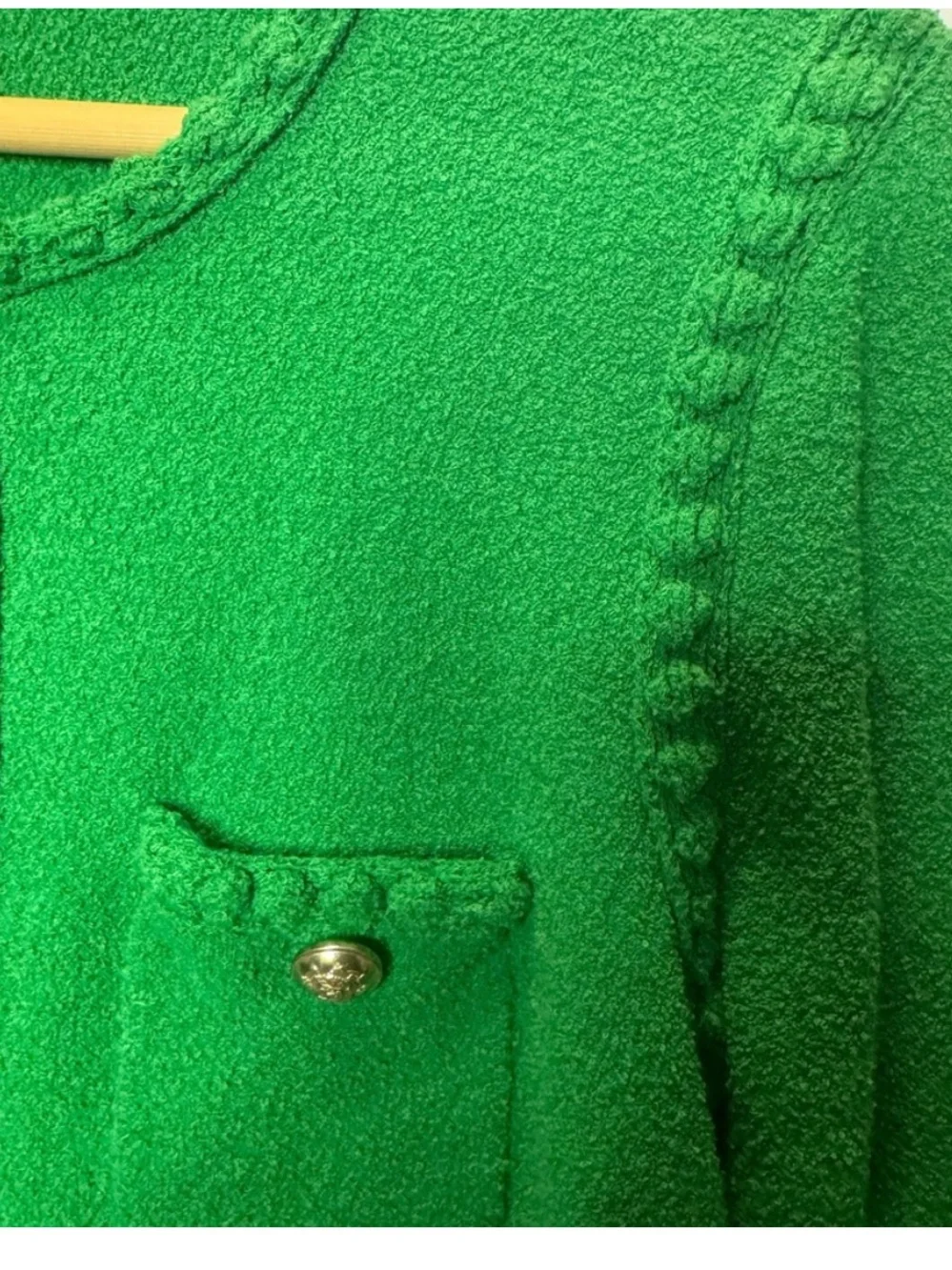 J Crew Sweater Women Odette Lady Jacket Boucle Preppy in Kelly Green Size XS